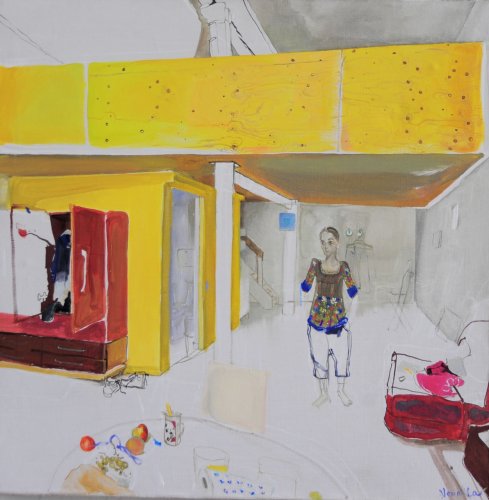 Neonilla Medvedeva - In the Workshop Nr.3, Paris - 2008 - oil on canvas - 60 x 60