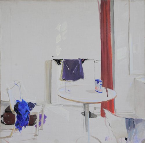 Neonilla Medvedeva - In the Workshop ( Paris ) - 2008 - oil on canvas - 41 x 40