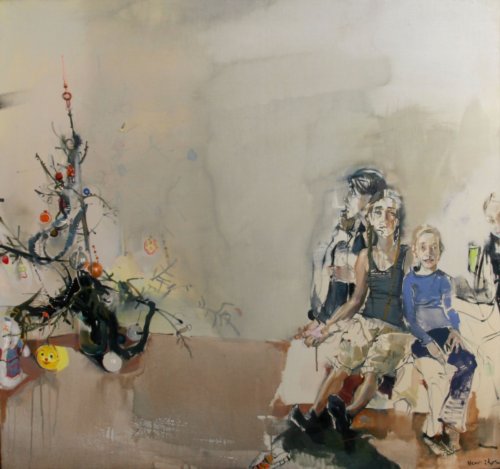 Neonilla Medvedeva - I-Lo-VE-YOU-To-Do-PRESENTS!!! - 2008 - oil on canvas - 95x90