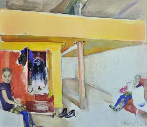 Neonilla Medvedeva - In the Workshop Nr.4, Paris - 2008 - oil on canvas - 45 x 40