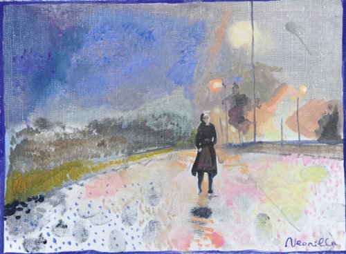 Neonilla Medvedeva - By Night (10 from 10) - 2009 - oil on canvas - 23 x 31