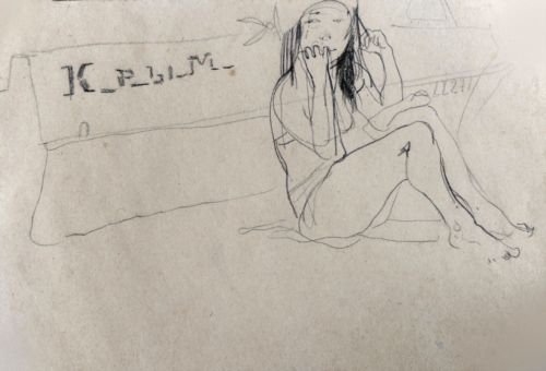 Neonilla Medvedeva - Krim - paper, charcoal - A4  21 x 29,9 - 2008