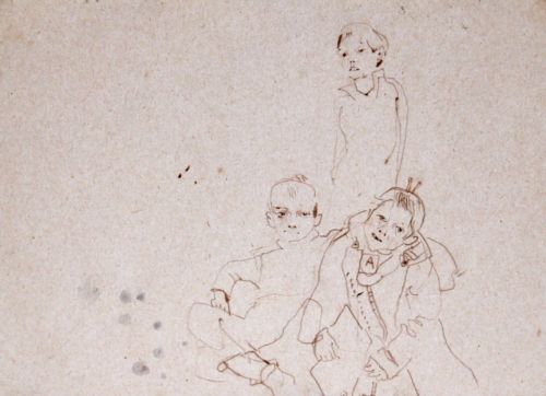 Neonilla Medvedeva - Children  - paper, charcoal - A4  21 x 29,11 - 2008
