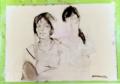 Neonilla Medvedeva - Friends (Kristine & Ingrida) - paper, charcoal - 60 x 84 - 2008