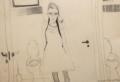 Neonilla Medvedeva - Self-portrait in red skirt (Fierenze) - paper, charcoal - A4  21 x 29,5 - 2008
