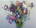 Neonilla Medvedeva - Flowers & Cat - 2009 - oil on canvas - 50 x 54 - sold