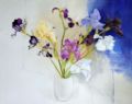 Neonilla Medvedeva - Blue FLOWERS - 2010 - oil on canvas - 79 x 99 