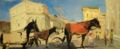 Neonilla Medvedeva - Black horse (Florence) - oil on canvas - 25 x 60 - 2008