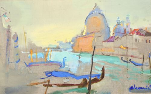 Neonilla Medvedeva - Salute (Venice) - oil on canvas - 24 x 37 - 2008
