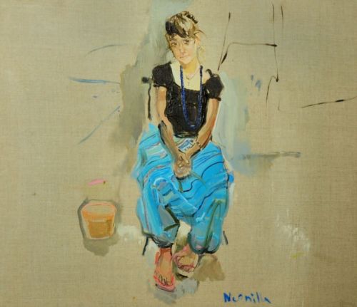 Neonilla Medvedeva - Paula in Venice - oil on canvas - 40 x 47 - 2008