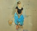 Neonilla Medvedeva - Paula in Venice - oil on canvas - 40 x 47 - 2008